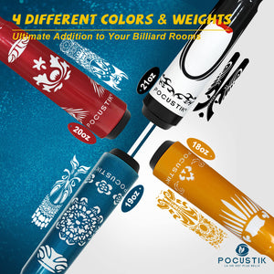 pool sticks set at 18oz 19oz 20oz 21oz