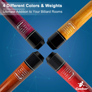 billiards cues set of 4