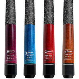 58" 2-Piece Pool Cue Sticks Set of 4,13mm Tip Billiard Table Cues House Bar Pool Stick Accessories for Men Women - Purple Blue Red Brown at 18 19 20 21 Oz
